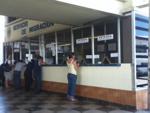 Paso Canoas, border between Costa Rica and Panama. Central America border crossing