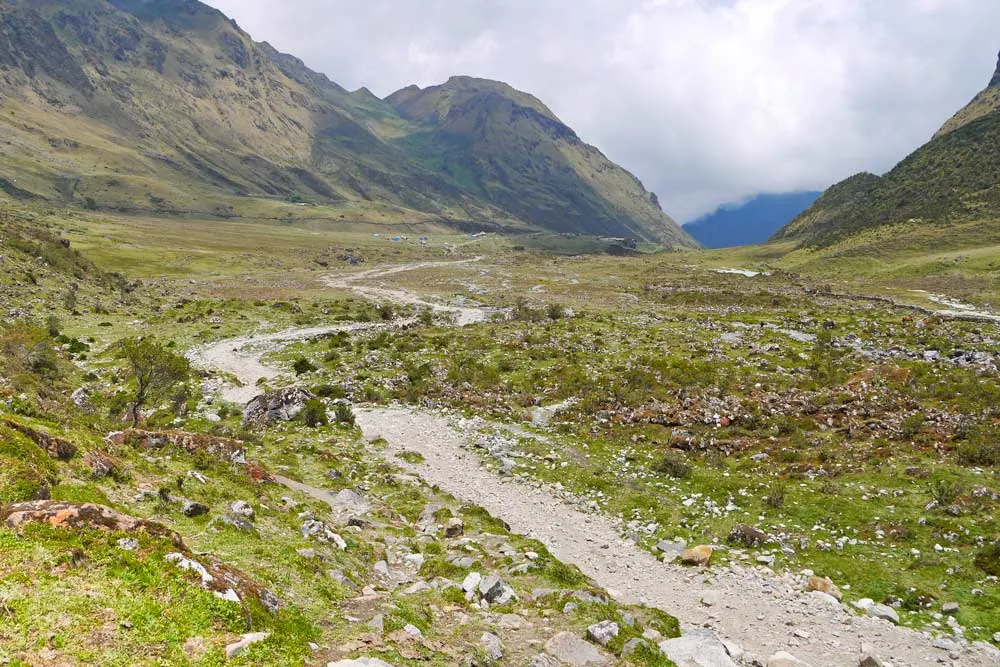 A mountainous scenery on the Salkantay trek