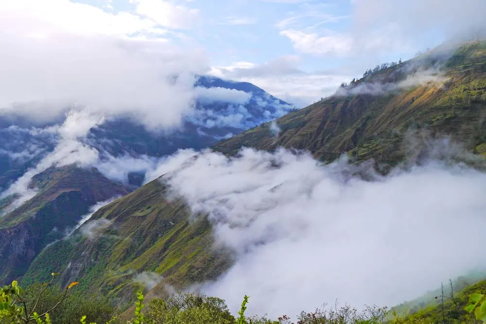 A beautiful scenery on the Choquequirao trek in Peru