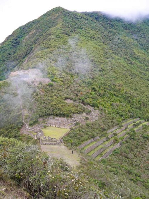 The main Choquequirao ruins from the view-point