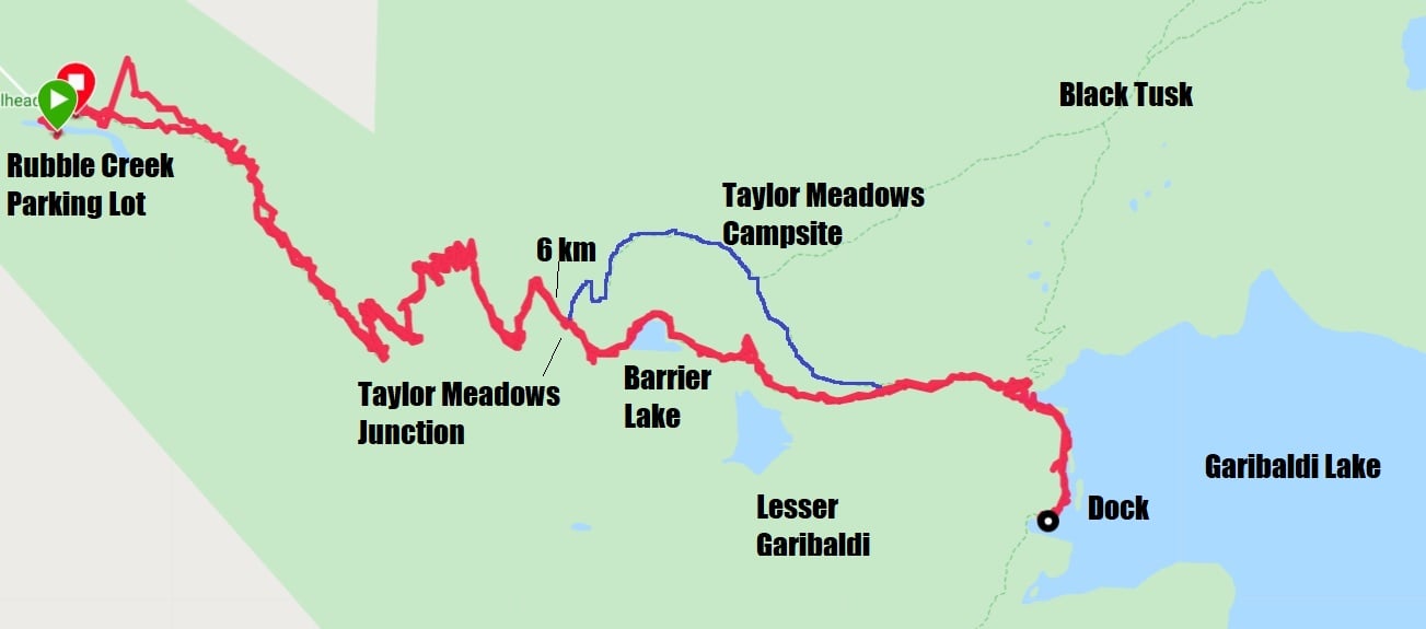 Garibaldi Lake Hike Map