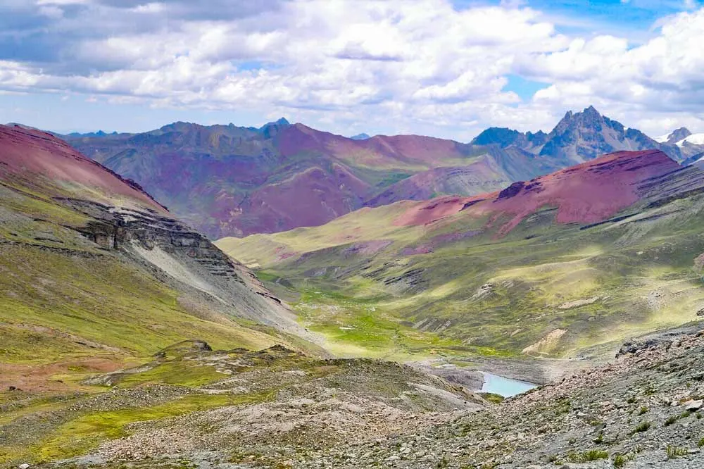 Colorful mountains on the Ausangate trek, Peru