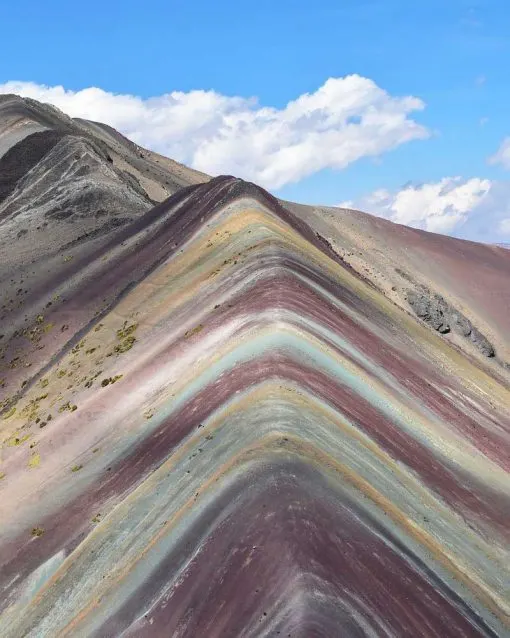 Colorful Rainbow Mountain on the Ausangate trek in Peru