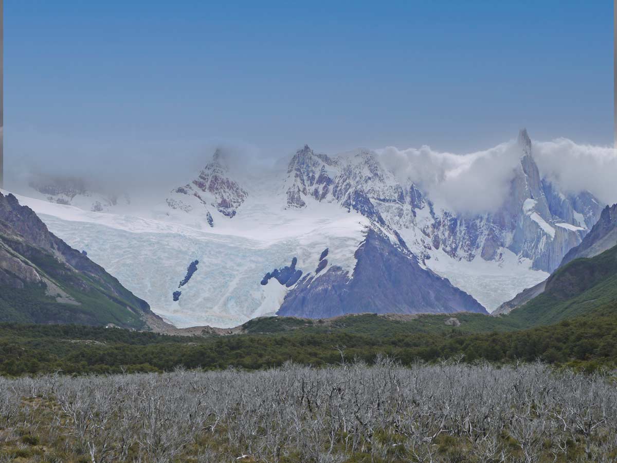 panoramic views of a snow covered mountain range