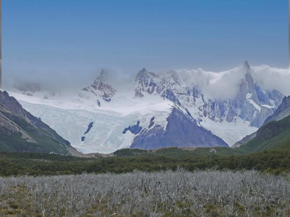 panoramic views of a snow covered mountain range
