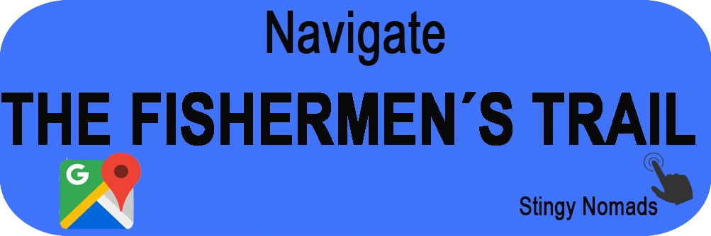 Navigate the fishermen´s trail with Google maps on mobile phone