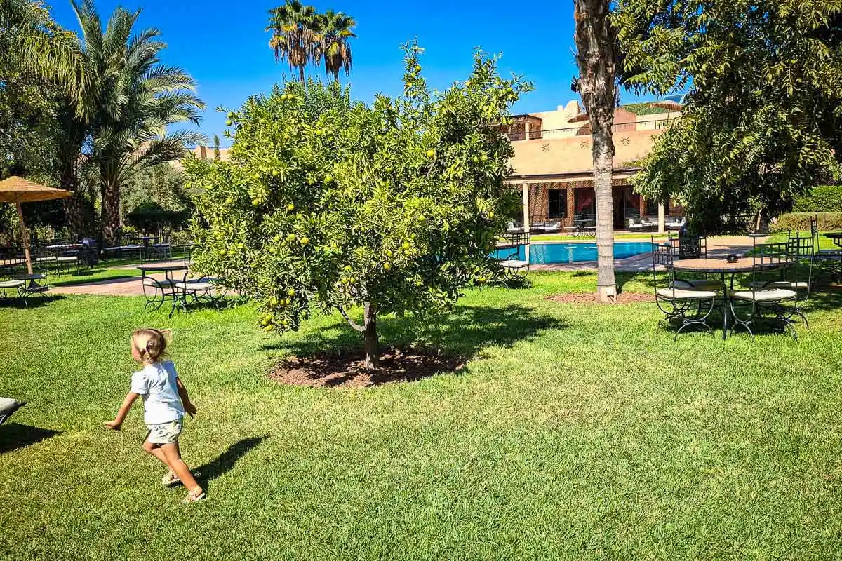 girl running on the grass