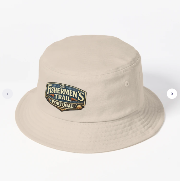 hat with fishermen's trail logo