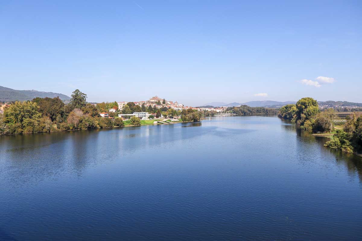 The Minho River from the bridge that connects Portugal and Spain