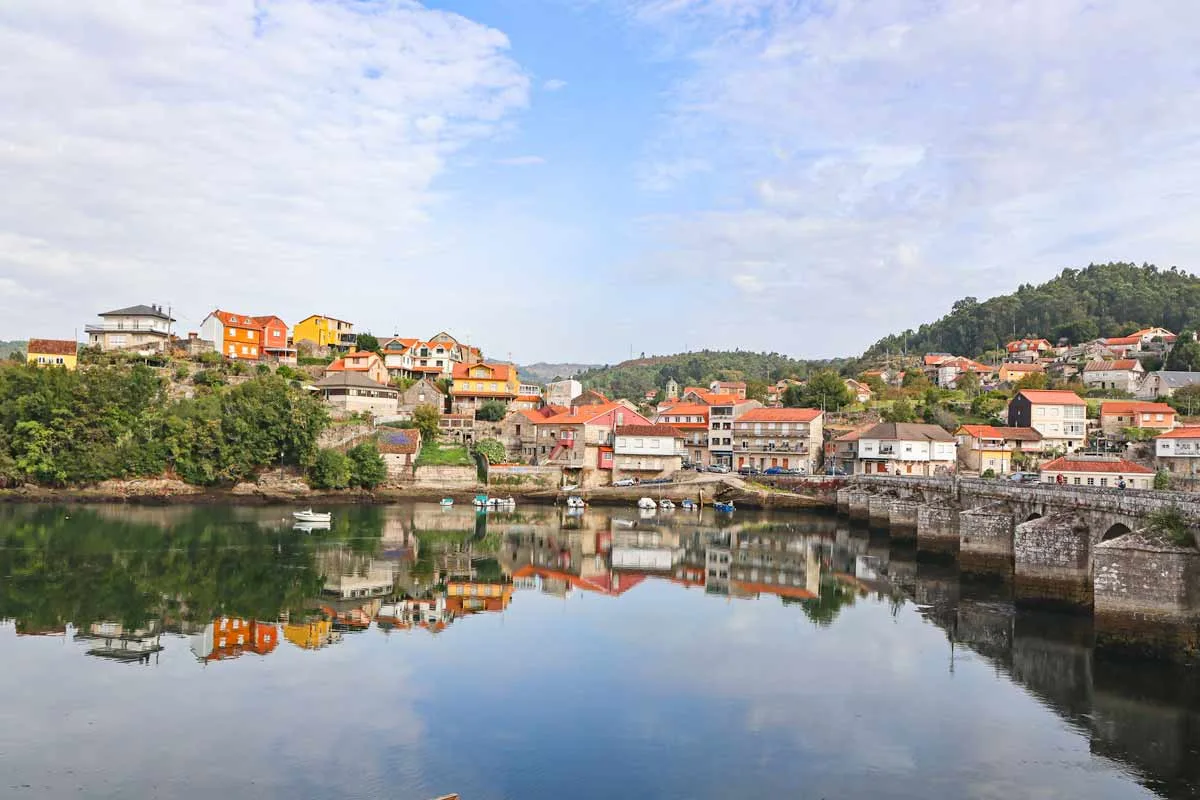 The beautiful Medieval Bridge of Pontesanpaio in Spain