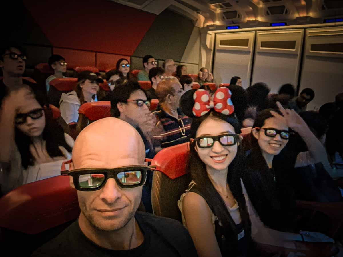 people with 3D glasses in theatre