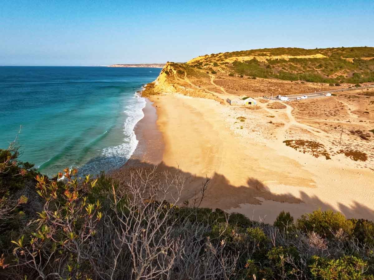 golden beach on turquoise ocean