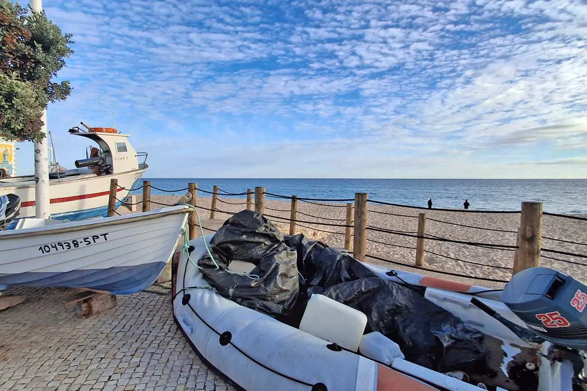 fishing boats on the beach