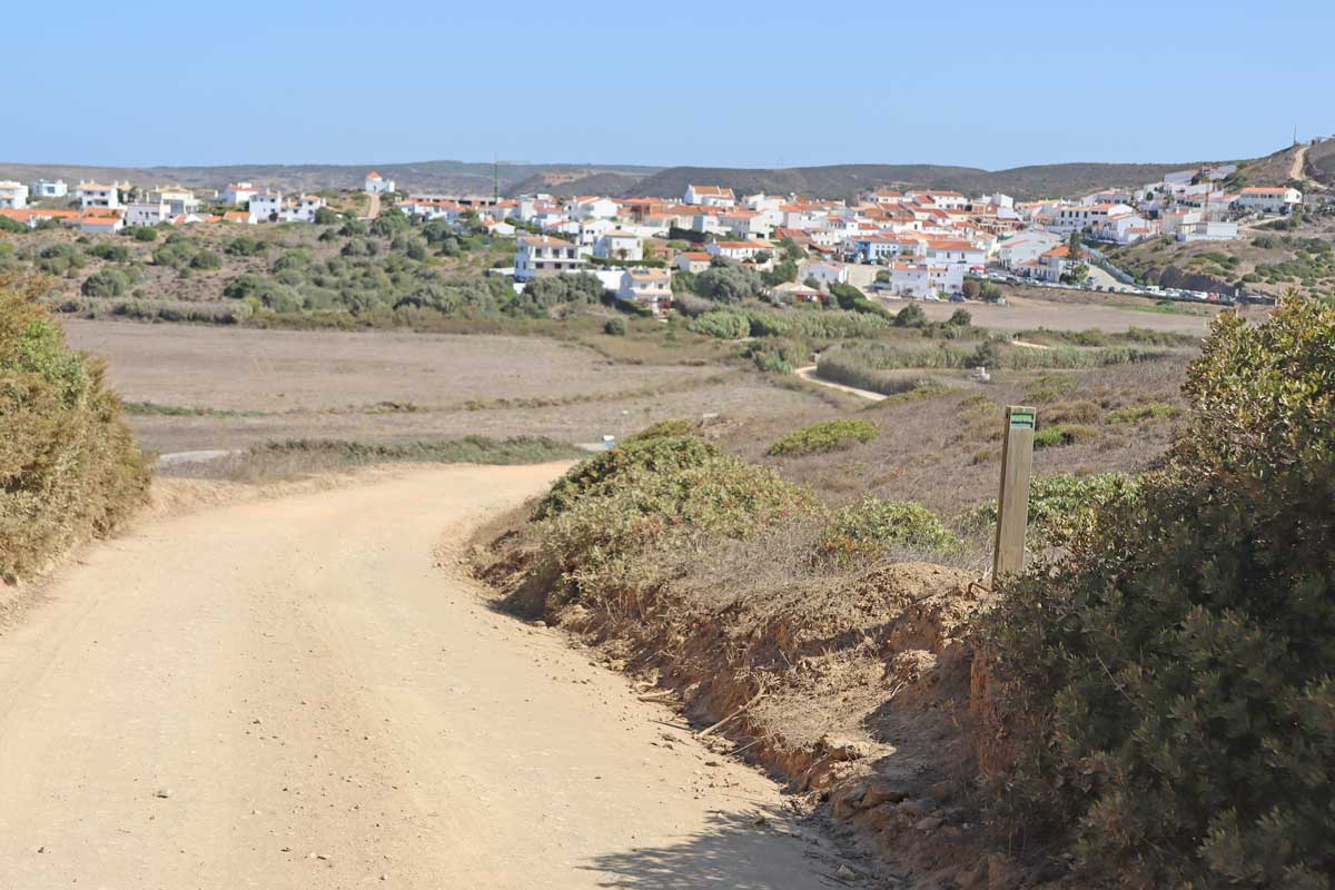 small village on dirt road