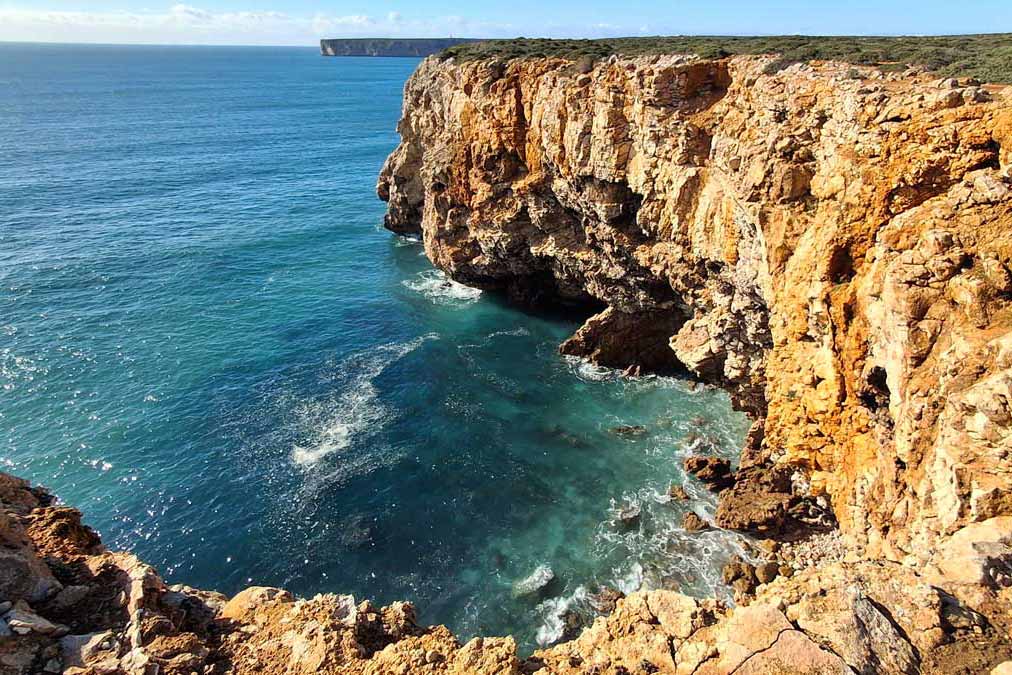 cliffs dropping into the ocean