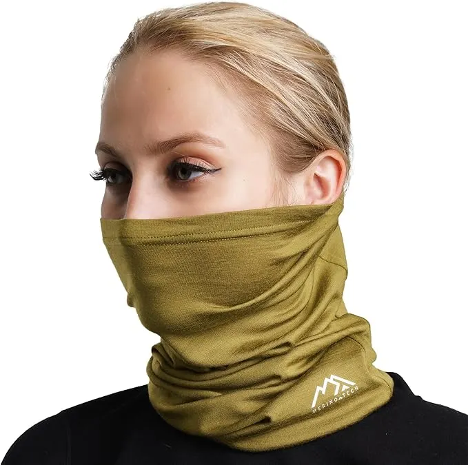 Merino Wool Ski Neck Gaiter - Face Mask Neck Warme