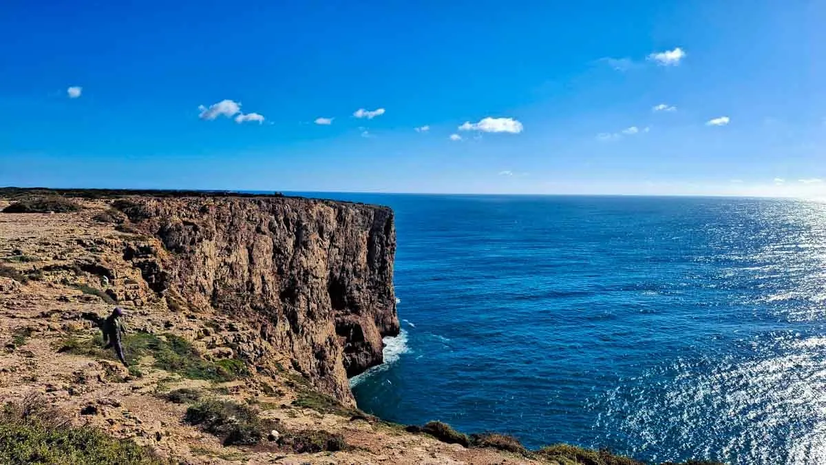 high cliffs dropping into the ocean