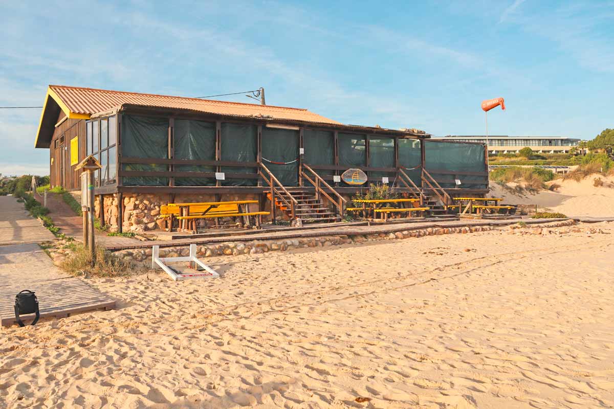 A wooden beach restaurant on the Rota Vicentina