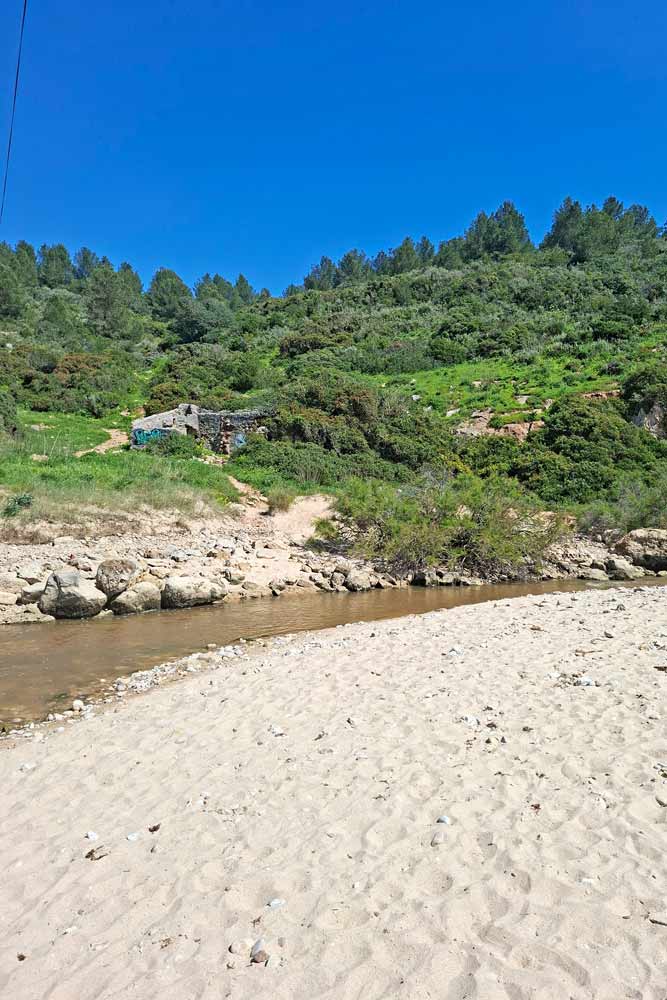A small tidal river at Boca do Rio Beach on the route from Luz to Salema