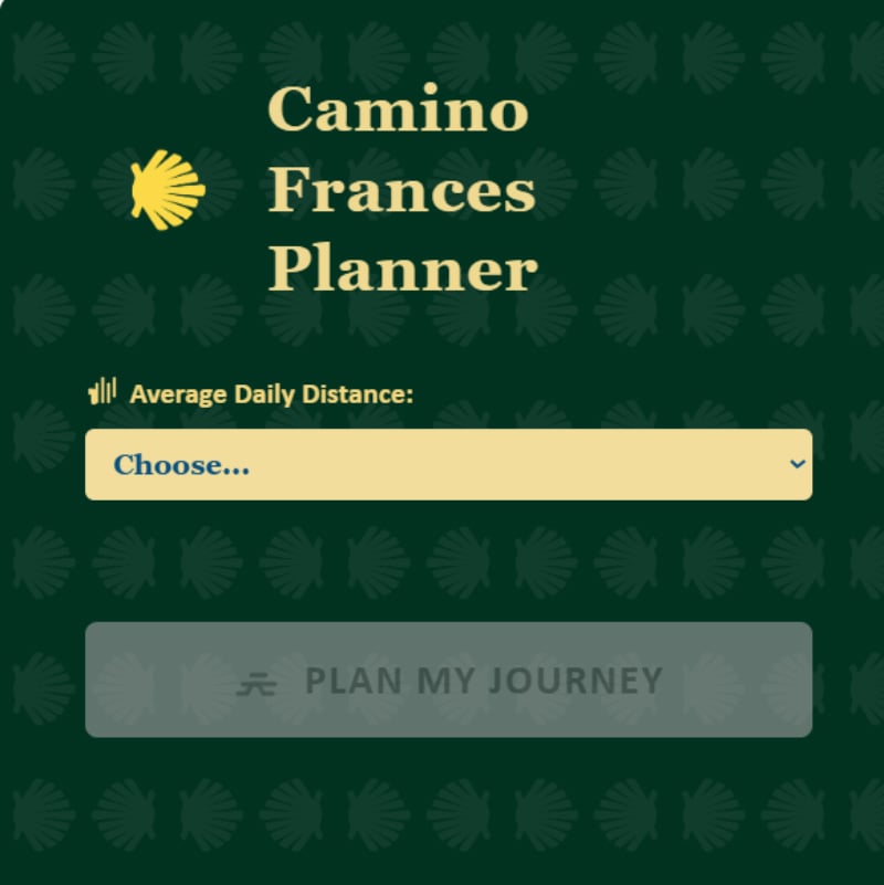 Camino Frances planner