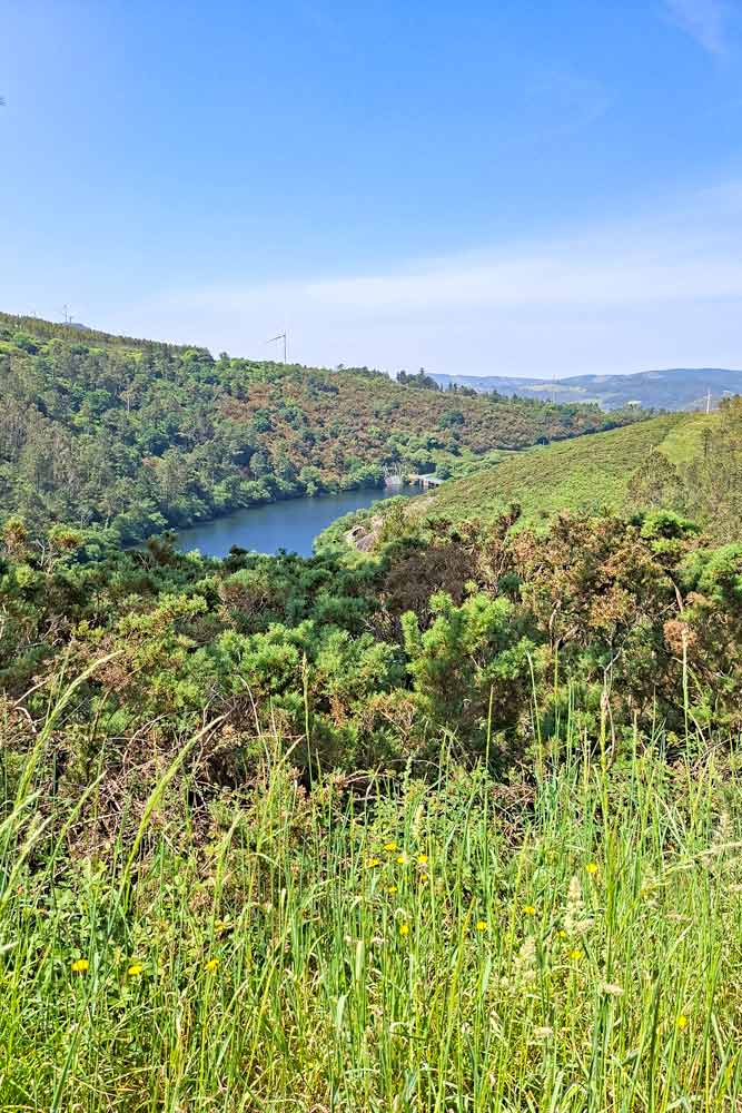 A view of the hills and the river from the top of the hills
