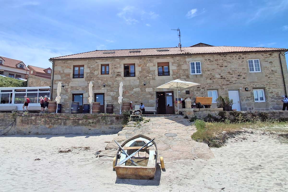 restaurant located right next to the beach