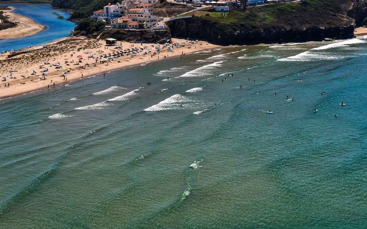 ocean and river beach